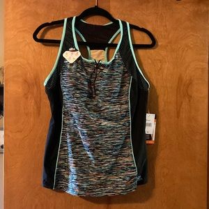 ZEROXPOSUR Scuba Mesh Tankini 1X Plus NWT